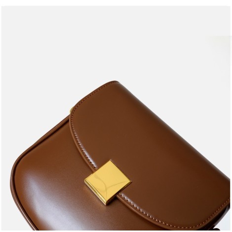 Eldora Genuine Leather Shoulder Bag Brown 77265