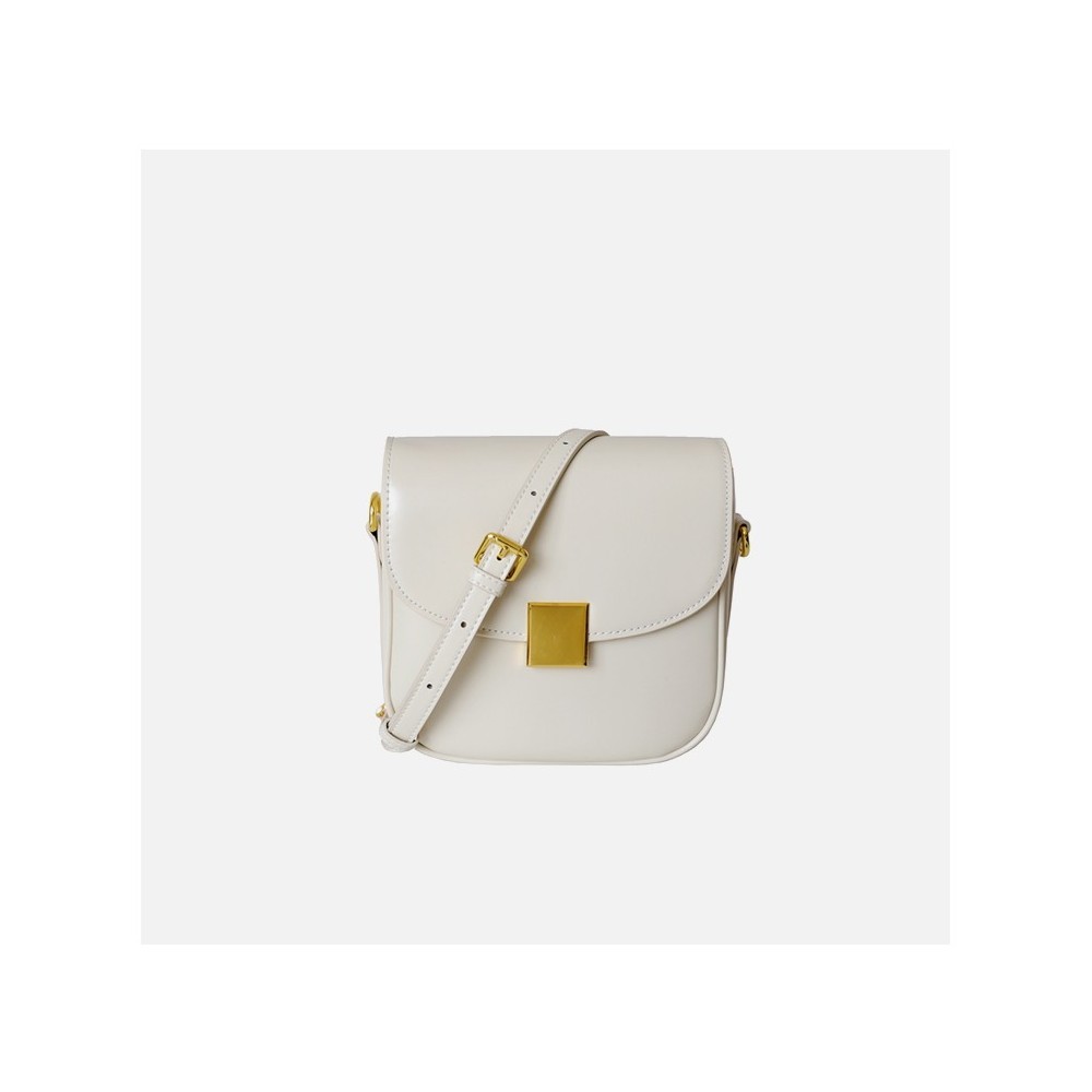 Eldora Genuine Leather Shoulder Bag White 77265