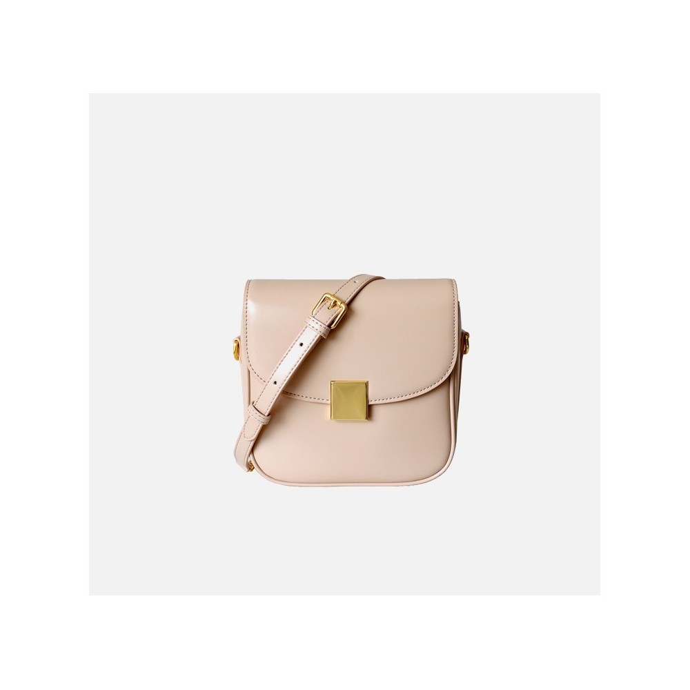 Eldora Genuine Leather Shoulder Bag Pink 77265