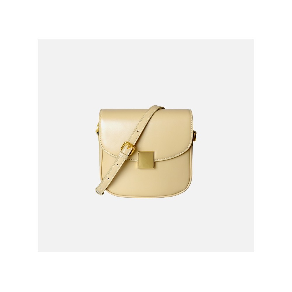 Eldora Genuine Leather Shoulder Bag Yellow 77265