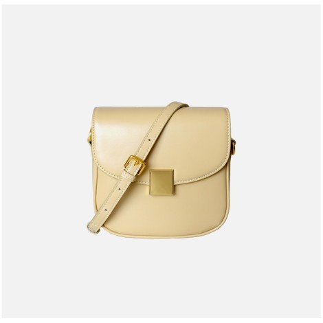 Eldora Genuine Leather Shoulder Bag Yellow 77265