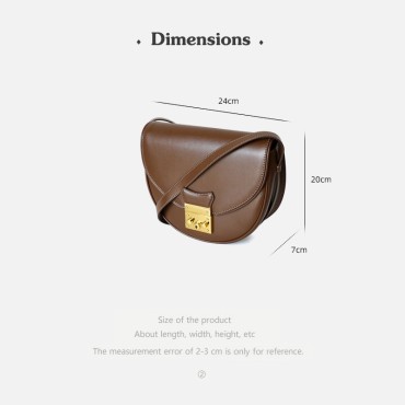 Eldora Genuine Leather Shoulder Bag Brown 77267