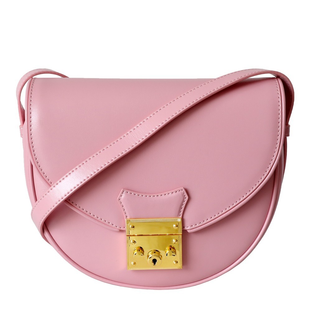 Eldora Genuine Leather Shoulder Bag Pink 77267