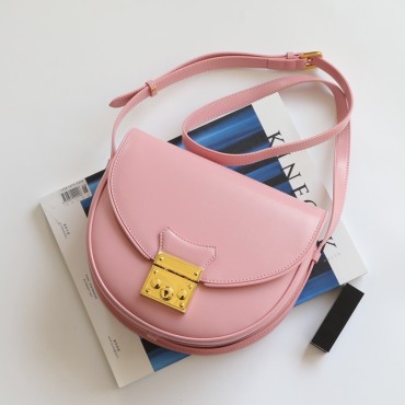 Eldora Genuine Leather Shoulder Bag Pink 77267