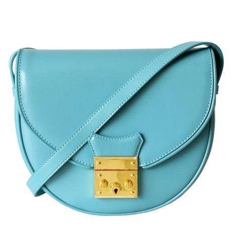 Eldora Genuine Leather Shoulder Bag Blue 77267
