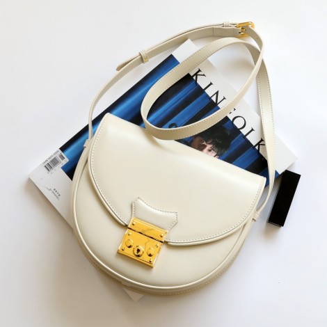 Eldora Genuine Leather Shoulder Bag White 77267