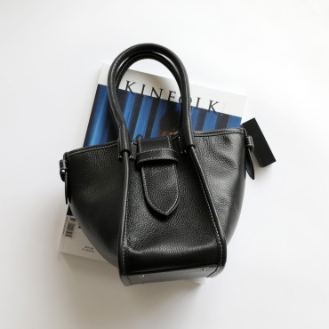 Eldora Genuine Leather Top handle bag Black 77269