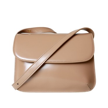 Eldora Genuine Leather Shoulder Bag Khaki 77271