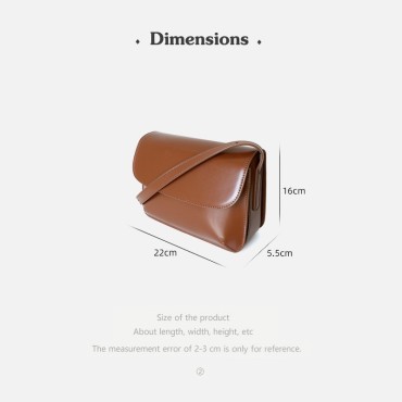 Eldora Genuine Leather Shoulder Bag Brown 77271