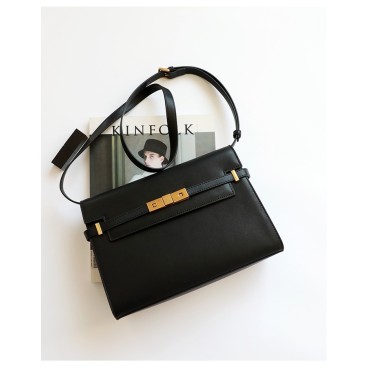 Eldora Genuine Leather Shoulder Bag Black 77274