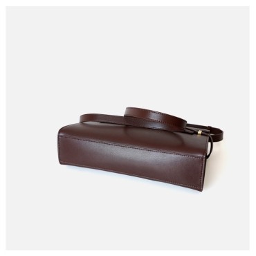 Eldora Genuine Leather Shoulder Bag Brown 77274