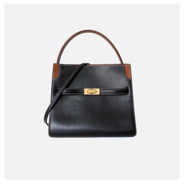 Eldora Genuine Leather Shoulder Bag Black 77276