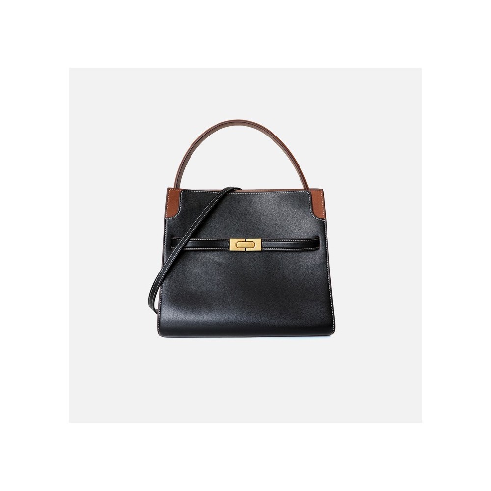Eldora Genuine Leather Shoulder Bag Black 77276