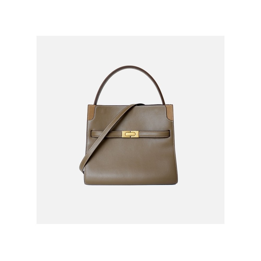 Eldora Genuine Leather Shoulder Bag Apricot 77276