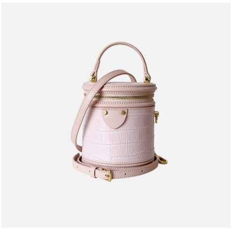 Eldora Genuine Leather Shoulder Bag Pink 77278