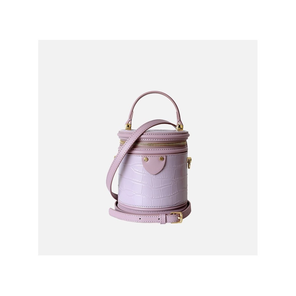 Eldora Genuine Leather Shoulder Bag Purple 77278