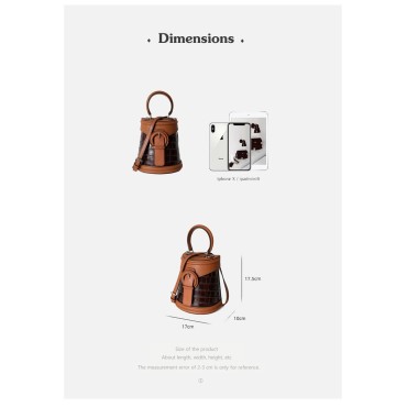 Eldora Genuine Leather Top handle bag Brown 77279