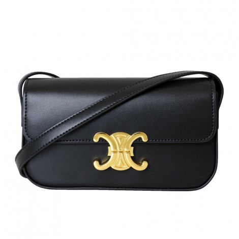 Eldora Genuine Leather Shoulder Bag Black 77269
