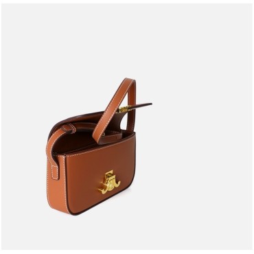Eldora Genuine Leather Shoulder Bag Brown 77269