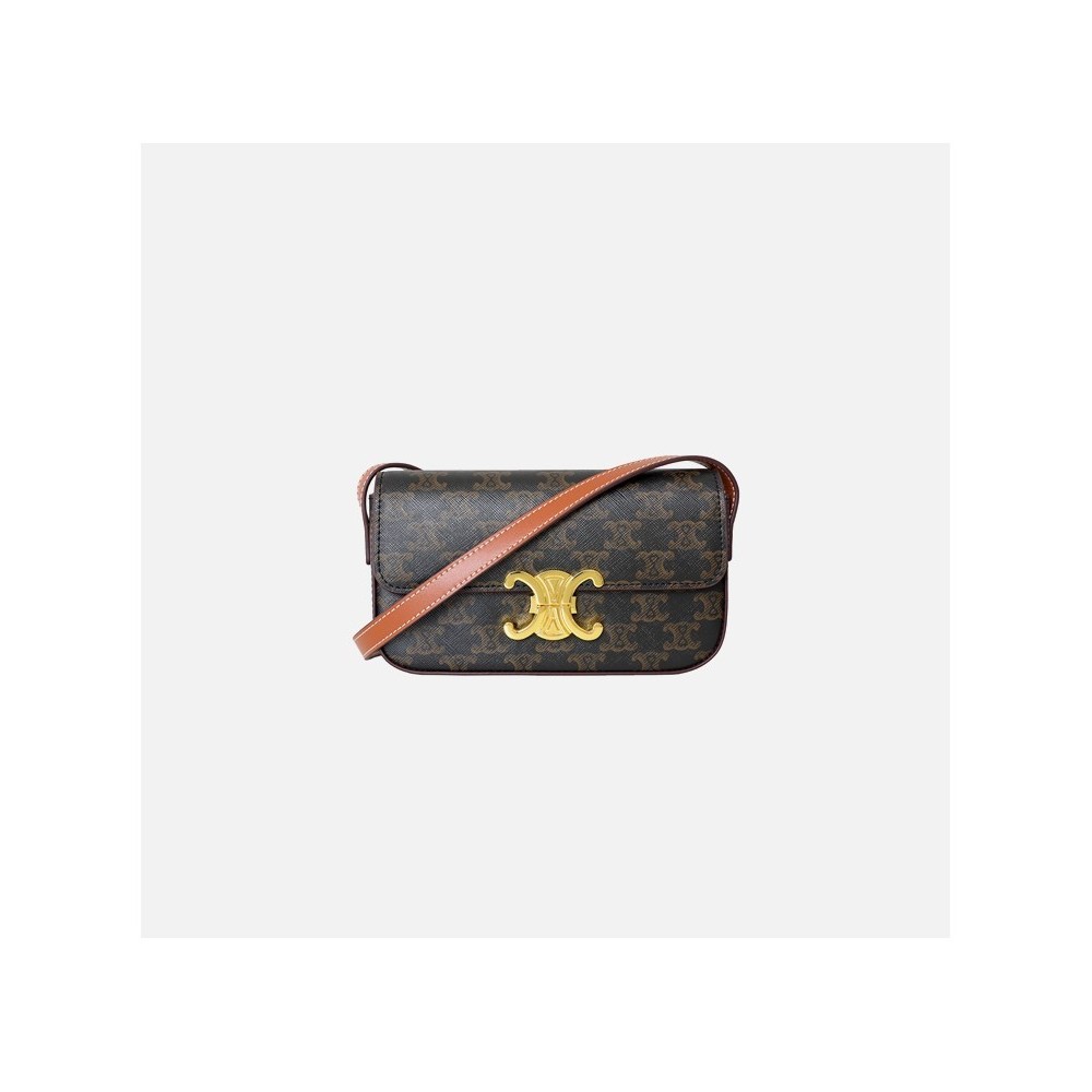Eldora Genuine Leather Shoulder Bag Dark Brown 77269