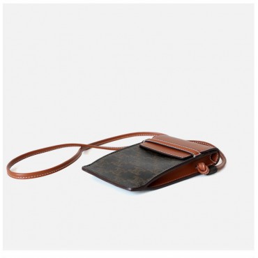 Eldora Genuine Leather Shoulder Bag Brown 77282