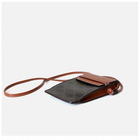Eldora Genuine Leather Shoulder Bag Brown 77282