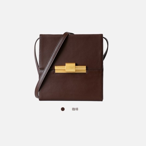 Eldora Genuine Leather Shoulder Bag Brown 77285