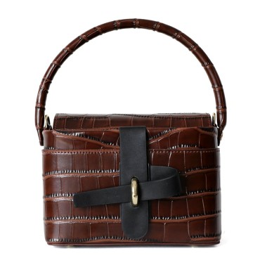 Eldora Genuine Leather Shoulder Bag Brown 77286