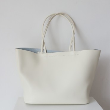 Eldora Genuine Leather Tote Bag White 77287