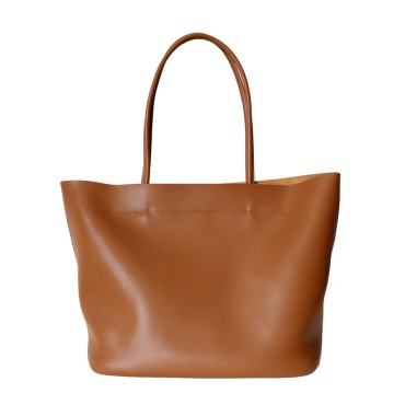 Eldora Genuine Leather Tote Bag Khaki 77287
