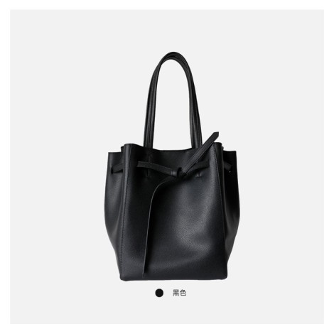 Eldora Genuine Leather Shoulder Bag Black 77289