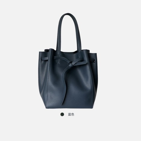 Eldora Genuine Leather Shoulder Bag Dark Blue 77289