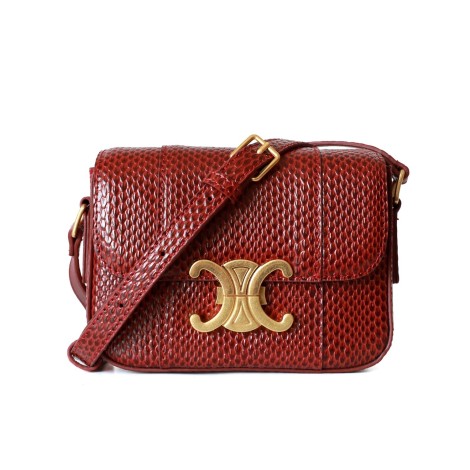 Eldora Genuine Leather Shoulder Bag Red 77282