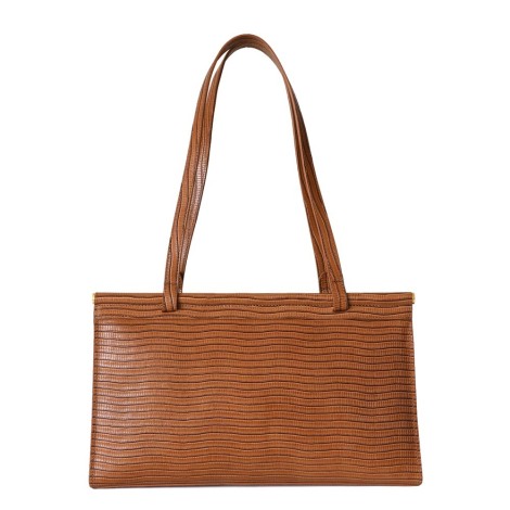Eldora Genuine Leather Shoulder Bag Brown 77294