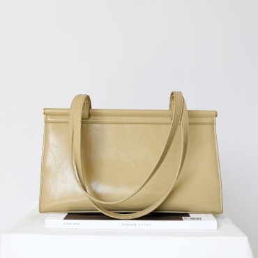 Eldora Genuine Leather Shoulder Bag Yellow 77294