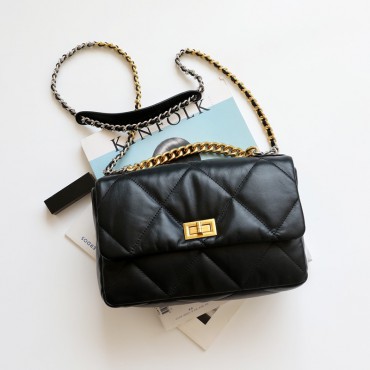 Eldora Genuine Leather Shoulder Bag Black  77296