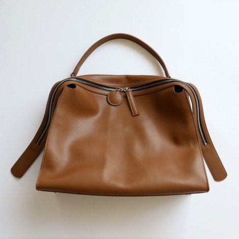 Eldora Genuine Leather Shoulder Bag Brown 77296