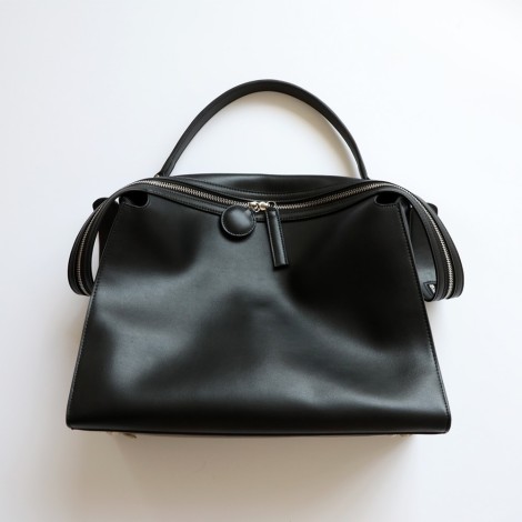 Eldora Genuine Leather Shoulder Bag Black 77296