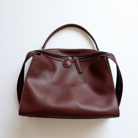 Eldora Genuine Leather Shoulder Bag Dark Red 77296