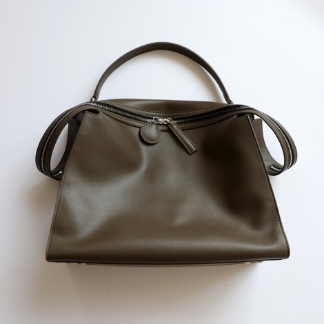 Eldora Genuine Leather Shoulder Bag Dark Green 77296