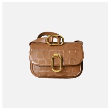 Eldora Genuine Leather Shoulder Bag Brown 77299