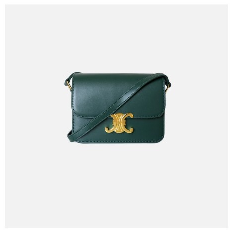 Eldora Genuine Leather Shoulder Bag Green 77302