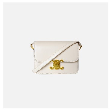 Eldora Genuine Leather Shoulder Bag White 77302