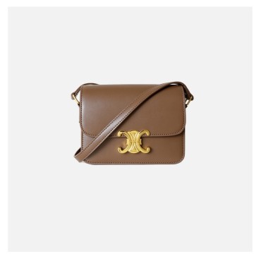 Eldora Genuine Leather Shoulder Bag Brown 77302