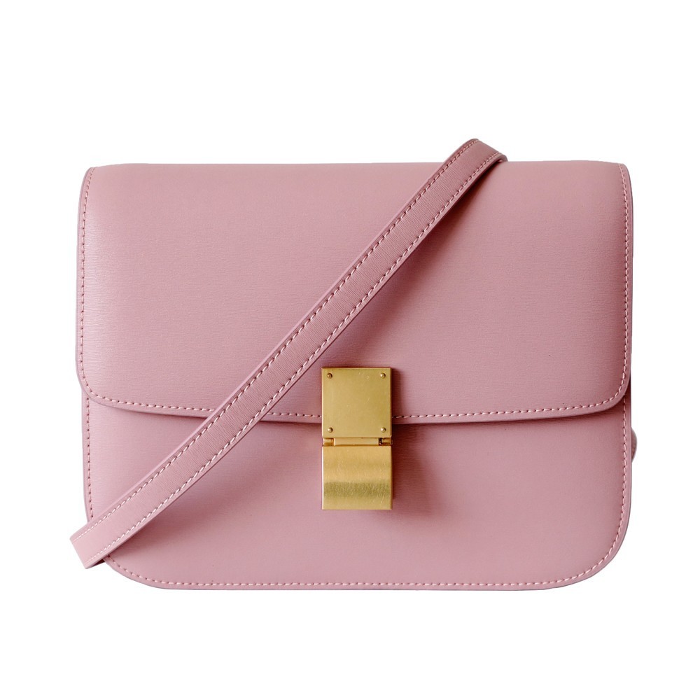 Eldora Genuine Leather Shoulder Bag Pink 77306