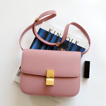 Eldora Genuine Leather Shoulder Bag Pink 77306