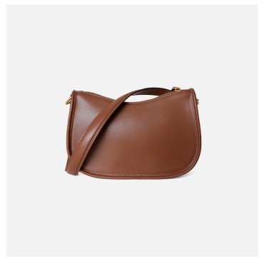 Eldora Genuine Leather Shoulder Bag Brown 77307