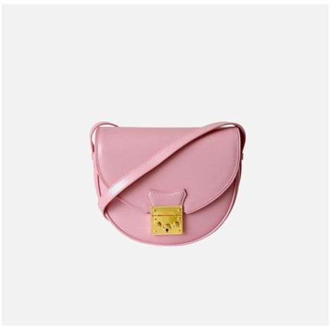 Eldora Genuine Leather Shoulder Bag Pink 77311