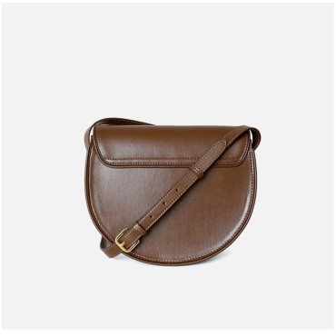Eldora Genuine Leather Shoulder Bag Brown 77311