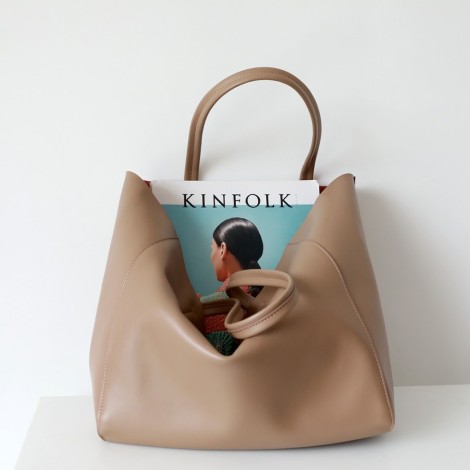Eldora Genuine Leather Shoulder Bag Khaki 77312